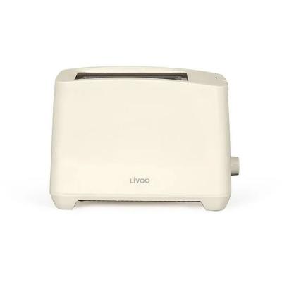 LIVOO DOD162C Grille-pain 2 fentes 750W thermostat 7 niveaux blanc cass&eacute;
