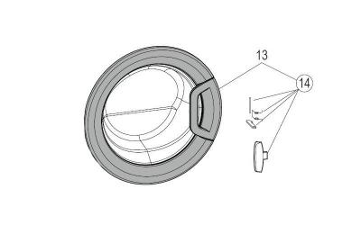 INDESIT Hublot complet hp/ar wd cromato futura pour lave linge  - c00291605