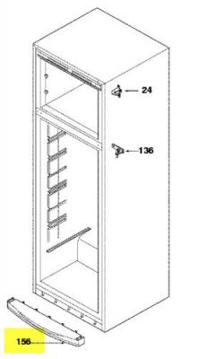 Brandt - plinthe pour refrigerateur 45X8944