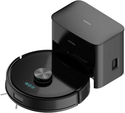 CECOTEC Robot aspirateur laveur noir avec base auto-vidage - Neuf