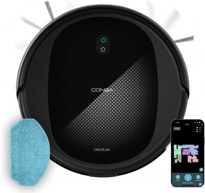 CECOTEC Robot aspirateur laveur noir jusqu'&agrave; environ 160 m&sup2; e - Neuf