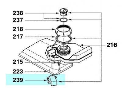 Vedette - verin ouverture boite a produits pour lave vaisselle