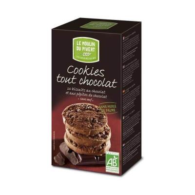  Cookies tout choco BIO, Le Moulin du Pivert (175 g)