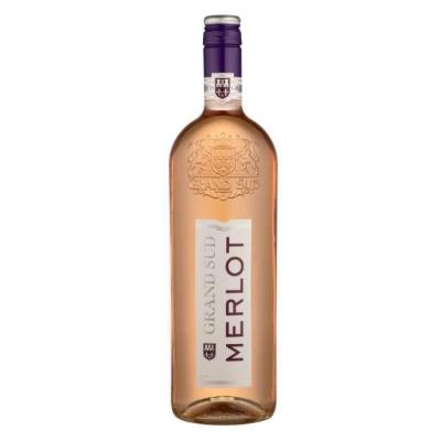 GRAND SUD  Merlot 2018 - Vin Rose Du Pays D'oc Aucune