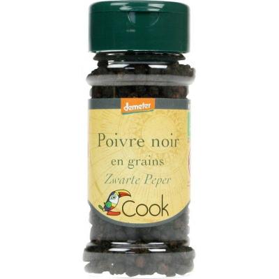 COOK  - Herbier de France Poivre noir en grains bio - Flacon50g