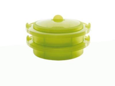 LEKUE L&eacute;ku&eacute; Cuit Vapeur Silicone Vert 22 cm