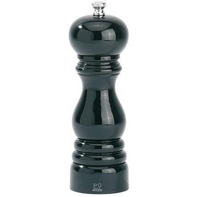 PEUGEOT  - Moulin &agrave; poivre manuel en bois laqu&eacute; noir 18 cm