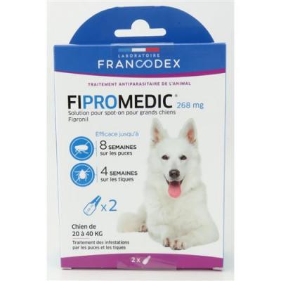 FRANCODEX Pipettes antiparasitaires grand chien Fiprom&eacute;dic 2x2.68ml