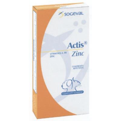 Actis zinc Compl&eacute;ment alimentaire pour probl&egrave;me de peau 30 comprim&eacute;s