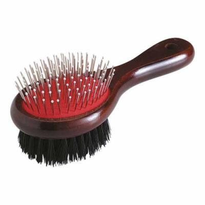  Brosse Double En Bois Pour Chien 22cm