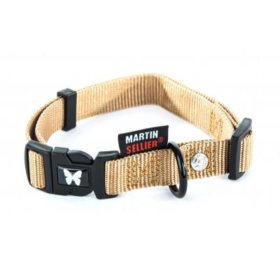 MARTIN SELLIER Collier pour chien nylon r&eacute;glable classique  S
