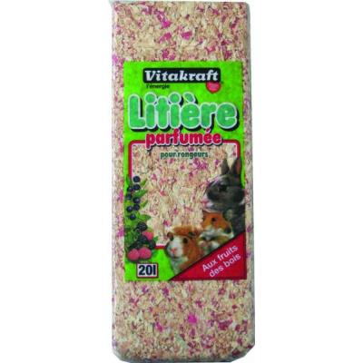  VITAKRAFT Copeaux - 20 L - Parfum&eacute;s fruits des bois - Pour rongeur