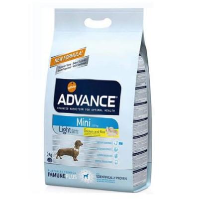 ADVANCE Croquettes  pour chiens mini light sac 3 kg (dluo 6 mois)