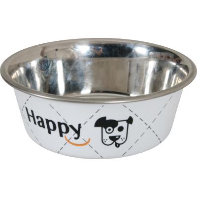 ZOLUX  Happy Ecuelle en Inox pour Chien Blanc 25 cm 2,65 L