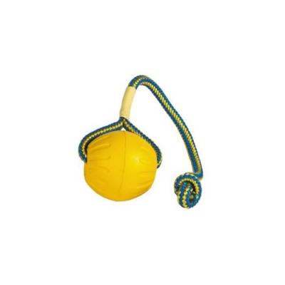 DIFAC Starmark Swing & Fling Durafoam Fetch Ball On A Rope Jaune M