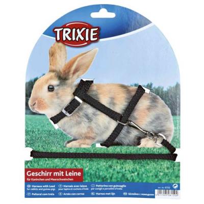 TRIXIE  Harnais avec Laisse Lapin et Cobaye pour Petits animaux - Coloris Al&eacute;atoire