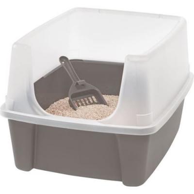 IRIS OHYAMA  - Bac a litiere pour chat avec pelle - Cat Litter Box - Taupe - 38 x 48,5 x 30,5 cm