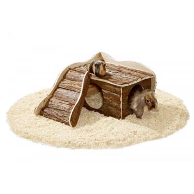 KARLIE Maison pour rongeurs en bois naturel wonderland avec rampe