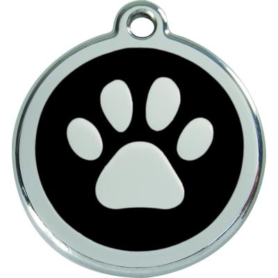 LES ANIMAUX DE LA FEE Red Dingo M&eacute;daille pour Chien Patte Noir 38 mm