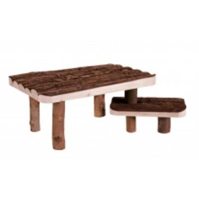 TRIXIE Natural Living Abri Et Plateforme Avec Escalier - 37 X 17 X 28 Cm