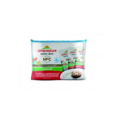 ALMO NATURE HFC Lot  12 x 55 g - lot mixte 6 saveurs - poulet, thon
