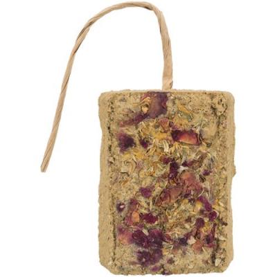  TRIXIE - Pierre d'argile aux Fleurs. pi&egrave;ce de100g. pour rongeurs.