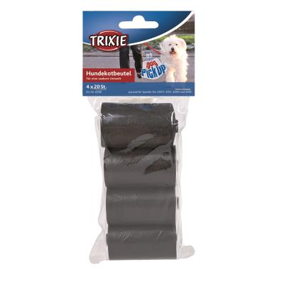 TRIXIE  Pick Up Sorted Dirt Bags with 4 Rollss, Medium, Black
