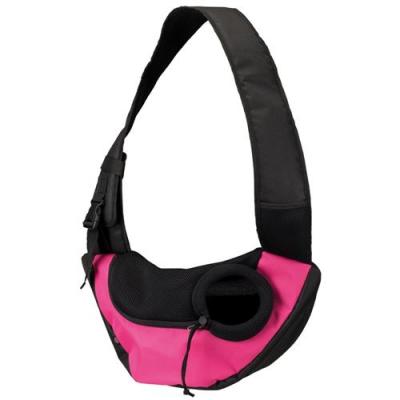 TRIXIE  Sac Frontal Sling - 50 x 25 x 18 cm - Rose et Noir - pour Chien