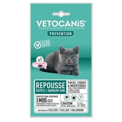 VETOCANIS  Collier Anti-Puces et Anti-tiques Chaton