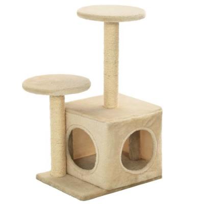 VIDAXL Arbre &agrave; chat avec griffoir en sisal 60 cm Beige  - Beige
