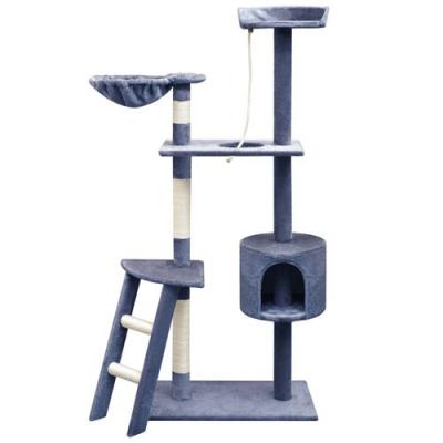 VIDAXL Arbre &Agrave; Chat Avec Griffoirs En Sisal 150 Cm Bleu Fonc&eacute;