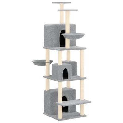 VIDAXL  Arbre &Agrave; Chat Avec Griffoirs En Sisal Gris Clair 180 Cm