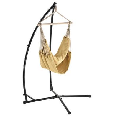 CASA.PRO Si&egrave;ge Suspendu Diser&ouml;d Hamac avec Cadre en Coton Polyester Beige 100 x 100 cm