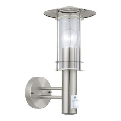 EGLO  lampe murale d'ext&eacute;rieur ""lisio"" avec capteur 60 w argent&eacute; 409602
