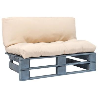  Canap&eacute; de jardin palette avec coussins sable Pin&egrave;de - Vidaxl