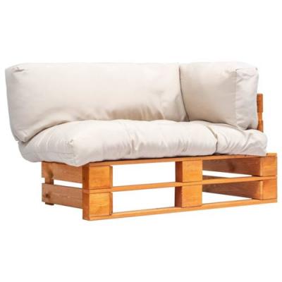 VIDAXL  canap&eacute; de jardin palette avec coussins sable pin&egrave;de 277446