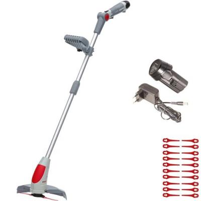 IKRA MOGATEC Coupe bordure &agrave; batterie 12V Lithium 2,5Ah - Chargeur 12V - 20 Couteaux en nylon Inclus IKRA