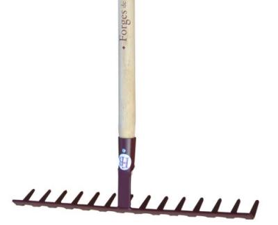 OUTILS PERRIN R&acirc;teau Forg&eacute; Dent Courbe Emmanch&eacute; Droit 150, 14 Dents