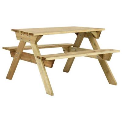 VIDAXL  Table De Pique-Nique Et Bancs 110x123x73cm Bois De Pin Impr&eacute;gn&eacute;