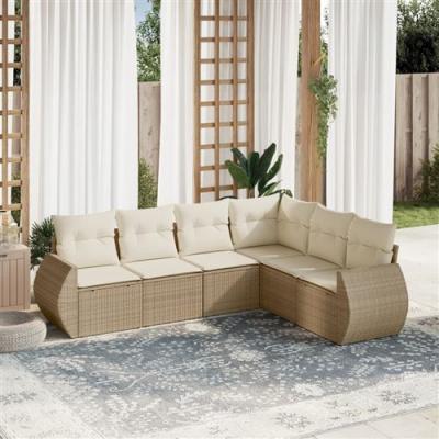 VIDAXL  Salon de Jardin 6 pcs - Beige