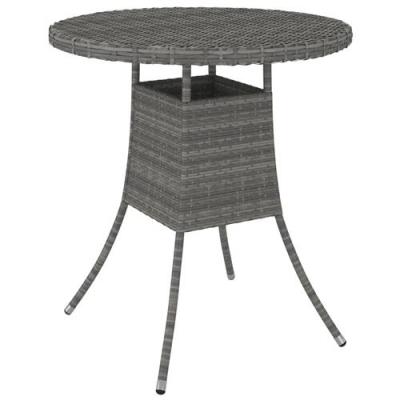 VIDAXL  - Table de jardin Gris 70x70x73 cm R&eacute;sine tress&eacute;e Gris