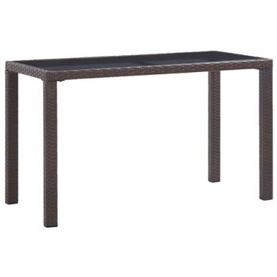 VIDAXL Table de jardin Marron 123x60x74 cm R&eacute;sine tress&eacute;e  Marron