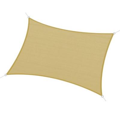 OUTSUNNY Voile d'ombrage rectangulaire 6L x 4l m HDPE beige - Beige