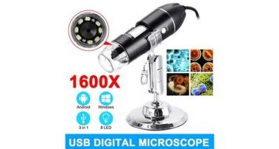 YOKULI 1600x microscope num&eacute;rique pour l'&eacute;lectronique type-c 3 en 1usb microscope cam&eacute;ra loupe 1080p 8 led 