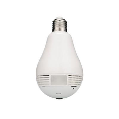 Ampoule Cam&eacute;ra Espion LED HD Wifi P2P Grand-Angle 185&deg; D&eacute;tection Mouvement