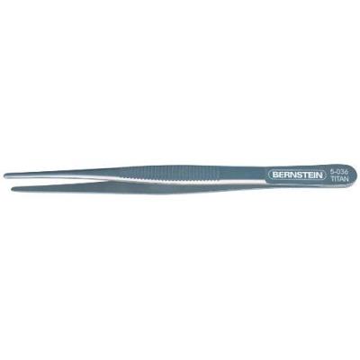 BERNSTEIN WERKZEUG GMBH Bernstein 5-036 Pince droite en titane &agrave; bout rond finement dentel&eacute;e 145 mm