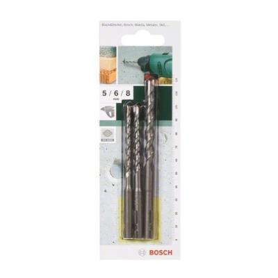 BOSCH Jeu de 3 forets &agrave; b&eacute;ton pour Uneo SDS-QUICK &Oslash;5,5/6/8