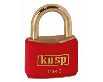 KASP  K12440REDA1 Cadenas en laiton de couleur 40 mm s'entrouvant Rouge