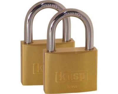 Kasp K12050D2 S&eacute;rie 120 Lot de 2 Cadenas &agrave; cl&eacute; 50 mm