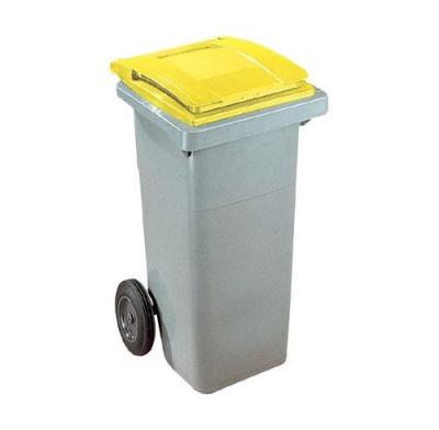  Conteneur &agrave; d&eacute;chets 120 litres tri s&eacute;lectif 2 roues jaune - Sulo
